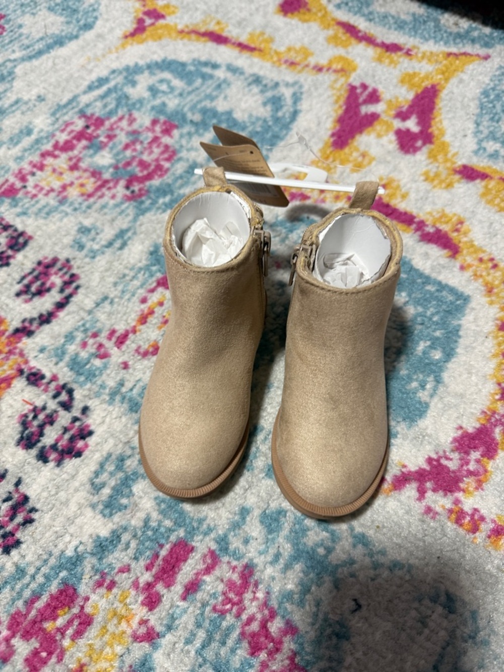 Crazy 8 Beige Suede Toddler Ankle Boots